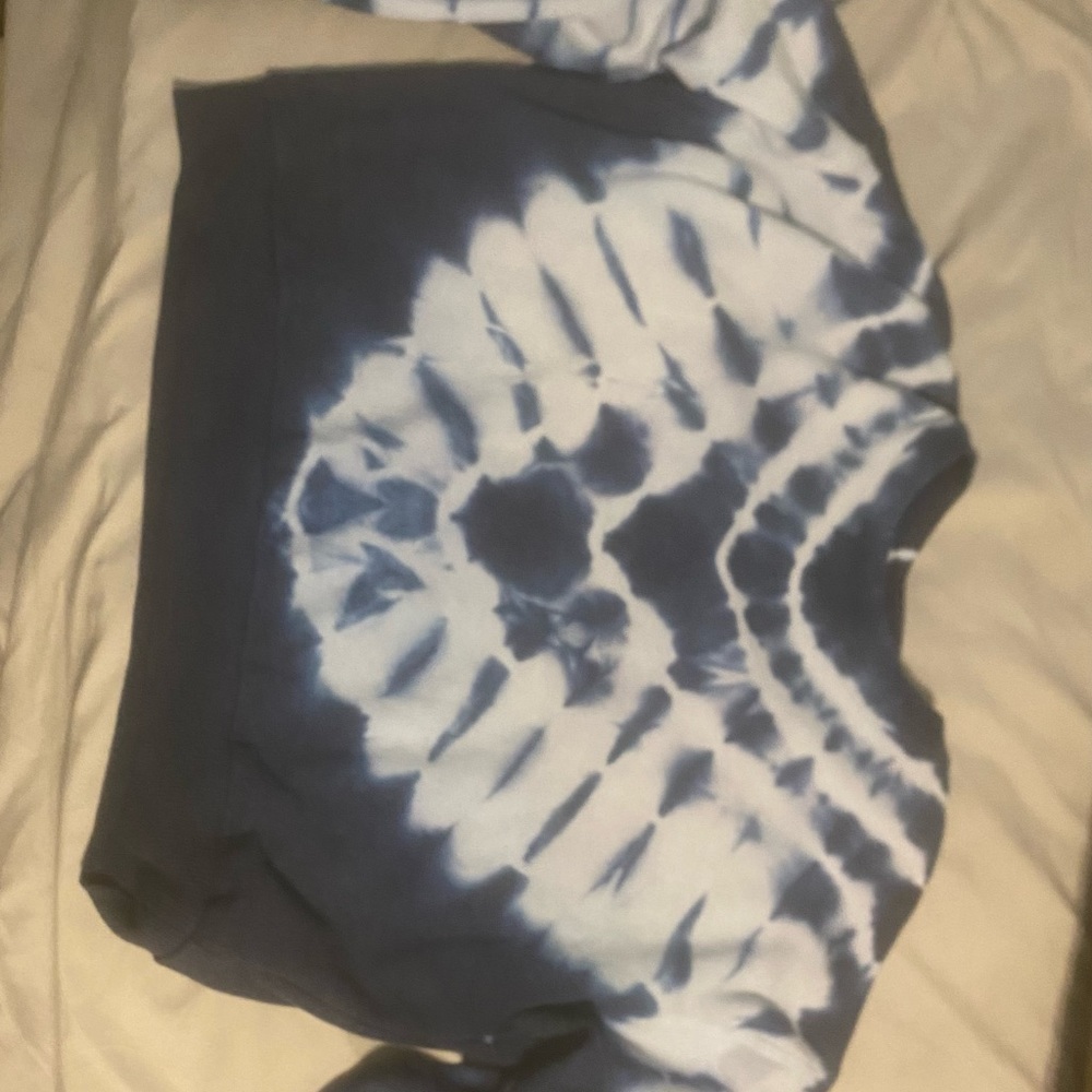 Blue Tye Dye cropped Crewneck - AE